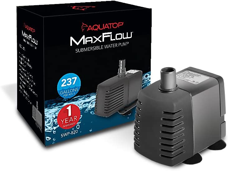 Aquatop MaxFlow 237 GPH Submersible Water Pump Part# SWP-820