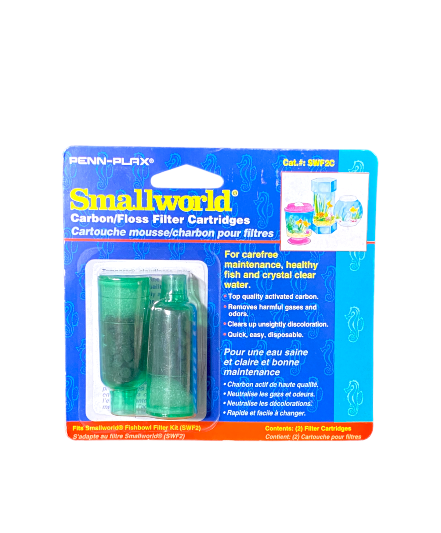 Penn Plax Smallworld Filtration Replacement Cartridges Part # SWF2C