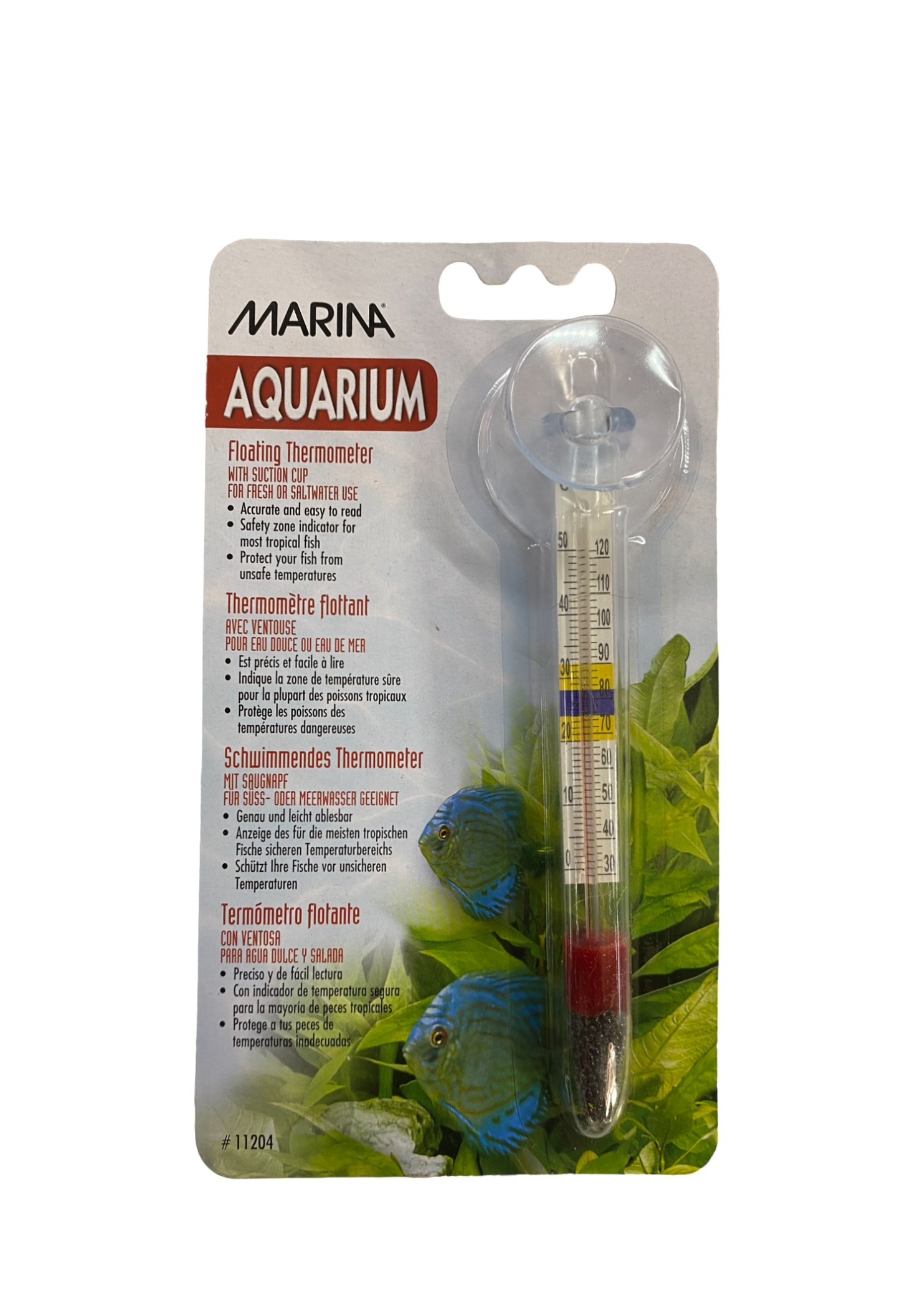 Marina Large Floating Glass Thermometer With Suction Cup Part # 11204