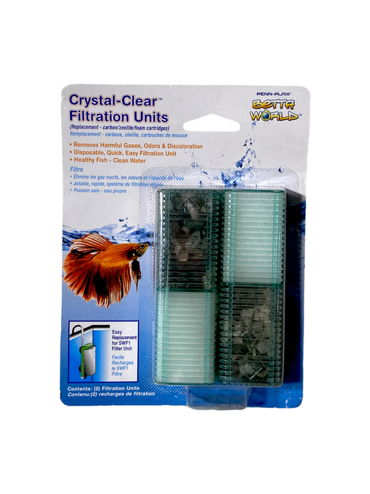 Penn Plax Smallworld Filtration Replacement Cartridges Part # SWF1C