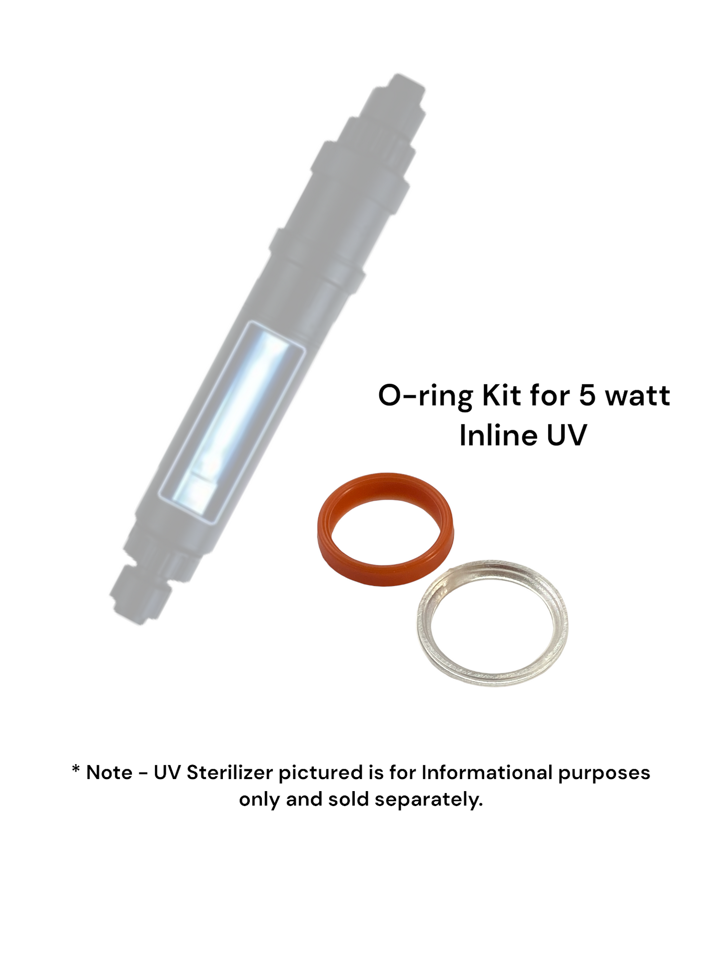 AquaTop 5 watt IL5-UV In-Line Sterilizer O-Ring Set Part # IL5UVOS
