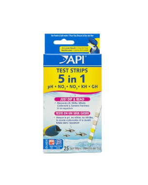 API 5 in 1  Aquarium Test Strips  25 Tests