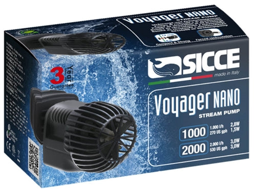 Sicce Voyager Nano 2000 Stream Pump 530gph Part # RVON02U-SIC548