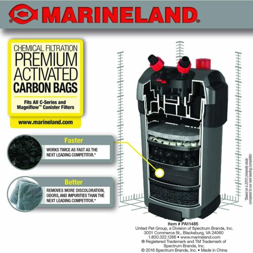 Marineland Aquarium Canister Filter Carbon Bags for C-Series/Magniflow Canisters