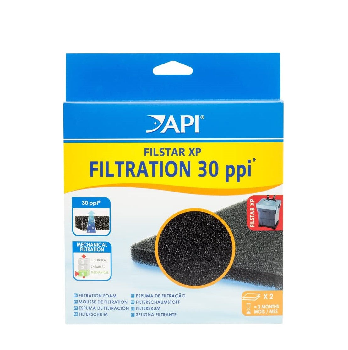 API Filstar XP Canister Filter 30PPI Foam Filter Pads Qty 2 Part# 724A