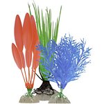 GloFish Multi Pack Aquarium Plants Green Blue & Orange Part # AQ-78407