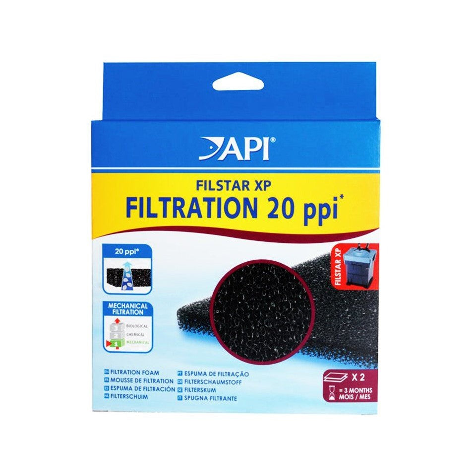 API Filstar XP Canister Filter 20PPI Foam Filter Pads Qty 2 Part# 723A